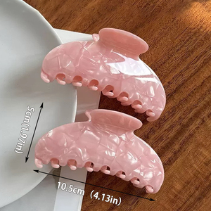 DongDong Promotion : Lot de pinces à cheveux et peignes en acétate rose marbré de haute qualité avec logo personnalisé pour <span class=keywords><strong>femme</strong></span> - Product Image 4