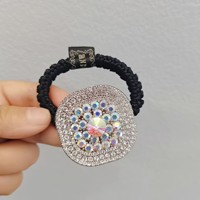 Chouchous en satin lisse de luxe avec strass et cristaux, sans plis, pour femmes, styles variés, cadeau de mariage