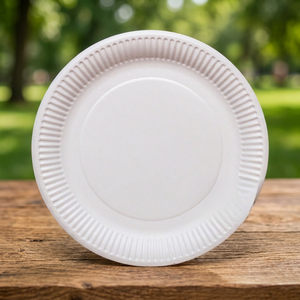 Assiettes en papier de qualité alimentaire jetables, écologiques, durables, résistantes à l'huile, vaisselle pour l'hôtellerie, l'épicerie, les bonbons - Product Image 1