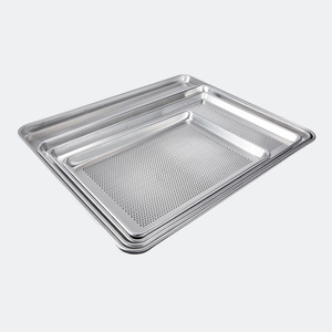 Rectangular Aluminum Baking Pan 60x40 Cm Perforated Cake Tray Oven Safe Commercial Use - Product Image 1