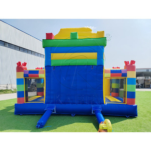 Large <b>Inflatable</b> Bouncy Castle with Slide air Jumper Castle Combo Amusement Park Building Blocks Kids <b>Inflatable</b> Castle Combo - Product Image 5