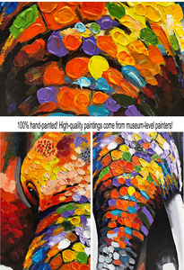 Pintura al Óleo de Bailarina de <span class=keywords><strong>Ballet</strong></span> Pintada a Mano sobre Lienzo, Arte Mural Moderno Abstracto con Textura 3D y Espátula, para Decoración del Hogar - Product Image 6