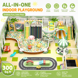 All Weather Children <b>Indoor</b> Playground with <b>Slide</b> Climbing Tower for Shopping Mall Rooftop - Product Image 1