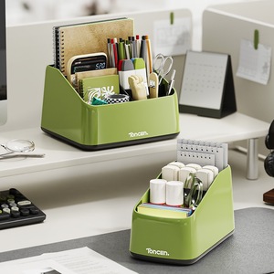 Toncen Desktop Stationery Organizer 18L Open Top With Compartments Office Storage <b>Box</b> - Product Image 1