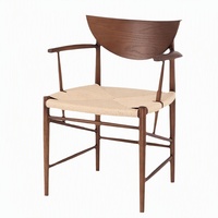 Chaise de salle à manger en bois massif de design européen moderne, meubles durables pour la maison
