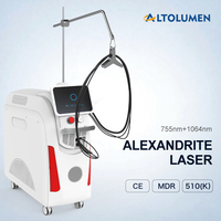 Machine laser double longueur d'onde à impulsions longues, douce, Nd:YAG et Alexandrite, pour l'épilation professionnelle avec un ROI élevé