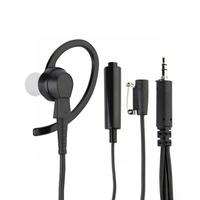 BDN6730 Headphone Pemantauan 3 Kabel Hitam dengan Mikrofon PTT Terpisah untuk APX6000 APX7000 XTS2500 XTS3000 XTS5000 Radio Dua Arah