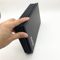 Pemegang tagihan pemeriksaan Menu restoran Checkbook Server kulit PVC hitam kustom