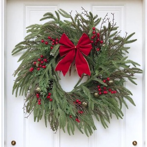 Guirlande de Noël italienne avec des cônes de pin et des clochettes pour la décoration de la maison pendant les fêtes - Product Image 4
