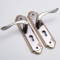 Ensemble de poignées de porte en alliage de titane avec serrure à mortaise silencieuse et levier pour chambre, salle de bain, bureau