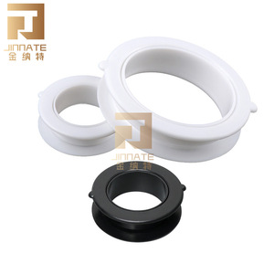 Jinnate Cabinet Drain Ring 84.5mm Double Layer Compression Fit White Black Plastic Easy Installation - Product Image 1