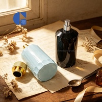 Flacon de parfum en verre facetté de luxe GC, 100 ml, avec bouchon métallique, couleur personnalisée, conteneur vide pour vaporisateur de parfum