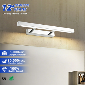 Applique murale LED moderne en alliage d'aluminium blanc rectangulaire 3500K lumière chaude à montage en surface pour éclairage de salle de bain - Product Image 1