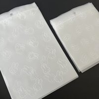 Pochettes refermables à fermeture éclair en matériau composite avec imprimé lapin mignon pour cartes photo Kpop, bijoux, cadeaux et emballages artisanaux