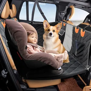 In STOCK Waterproof Back Seat Extender Dog Hammock Covers Entire Car Back Seat Rear Pet Hard Bottom Back Seat Extender for Dogs