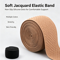 Bande élastique antidérapante en polyester et élasthanne avec points en silicone, taille personnalisée, pour lingerie et usage médical (vente en gros)
