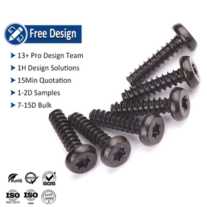 Various <strong>Sizes</strong> Black Coating Pan Head Torx Drive Thread Forming Screw - Product Image 1