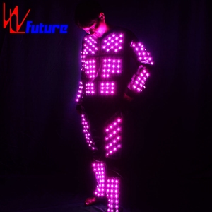 LEDロボットコスチューム LEDトロンコスチューム 暗闇で光るドレス パフォーマンスウェア 電子ダンスミュージック メンズ服 DJコスチューム - Product Image 6