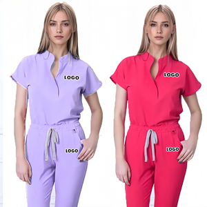 <span class=keywords><strong>Scrub</strong></span> medico all'ingrosso grigio anatomico manica corta da donna set di <span class=keywords><strong>Scrub</strong></span> medico della clinica odontoiatrica medici vestiti chirurgici - Product Image 1