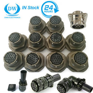 Connecteur circulaire Din 2 positions MS3108A 10SL-4 à angle droit Mâ<span class=keywords><strong>le</strong></span>/Femelle 10A Courant nominal Contacts cuivre Nylon <span class=keywords><strong>MIL</strong></span> Spec - Product Image 1