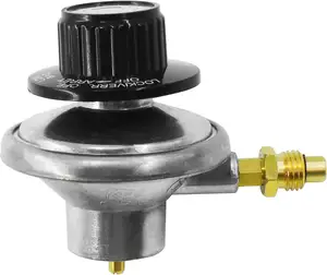Low Pressure 1 LB Propane Adjustable Regulator with M12X1.5 Male Adaptor Nozzle for Camping Grill