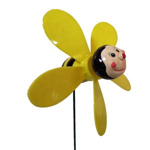 Custom Eco Eco Bee Design Metalen Windmolen Ornament Schattige <span class=keywords><strong>Plastic</strong></span> Tuin Decor Grappige Bloem Voor Tuin Thuis Gebruik <span class=keywords><strong>Wind</strong></span> Spinner - Product Image 5
