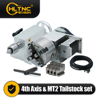En stock UE Pologne : Queue de tourelle MT2 100mm, Mandrin à 4 mors, Câble de moteur pas à pas 57 pour routeur CNC, machine de fraisage, table rotative 4ème axe