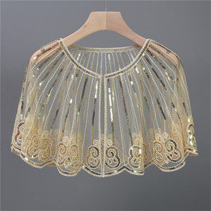 Elegant 1920s Sequin Embroidery Polyester <strong>Shawl</strong> <strong>for</strong> Women <strong>Wedding</strong> Party Bride Cheongsam <strong>Dress</strong> Scarf Lightweight &amp; Breathable - Product Image 6