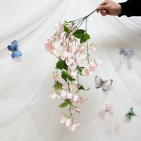 Oye Bouquet mural et de plafond en bougainvillier artificiel haut de gamme fait main pour décoration intérieure, longue durée (3-5 ans)