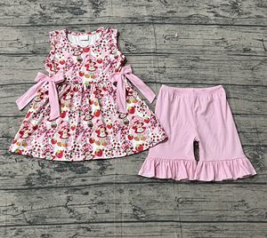 BSSO1825 Conjunto de Ropa Personalizado para Bebé Niño con Estampado de Vaca Marrón, Conjuntos de Verano al por Mayor - Product Image 5