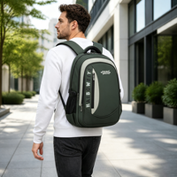 Sac à dos d'ordinateur portable HAIBOWY, unisexe, élégant, imperméable, durable, léger, portable, pour les voyages, les affaires, l'école et les étudiants