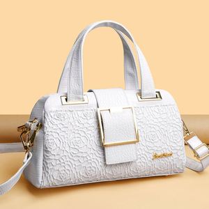 Elegante Borsa da Donna alla Moda con Motivo Coccodrillo e Reticolo, Lussuosa Borsa a Spalla con Molteplici Cerniere, Novità 2024 - Product Image 3