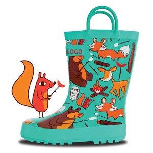 Bottes de pluie en caoutchouc faciles à enfiler pour enfants garçons avec imprimé de personnage de <span class=keywords><strong>robot</strong></span> (tout-petits/petits enfants) - Product Image 4