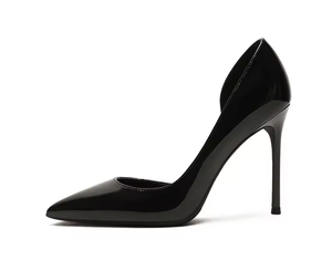 Chaussures de mariage sexy et élégantes à bout pointu en cuir verni, talons aiguilles fins, chaussures de bureau pour femmes, escarpins formels professionnels - Product Image 2