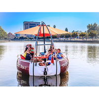 Bateau de plaisance électrique Bateau barbecue 6 ou 8 personnes Yacht rond Vente directe d'usine Bateau d'excursion touristique