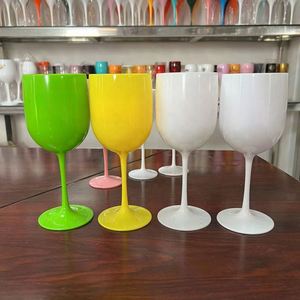 Copas de Vino de Plástico Personalizadas con Logotipo Pintado, Coloridas, Bonitas, Grandes, Francesas, de 16 oz, 480 ml, Acanaladas, Rojas, para Champán - Product Image 1