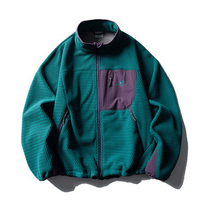 Giacca in pile Jacquard leggera Unisex 2025 per sport all'aria aperta con cerniera a quadri stile sportivo invernale - Product Image 3