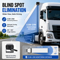 Cámara de Reversa para Flotas Comerciales, CCD AHD 1080P, Sistema de Seguridad para Puntos Ciegos para Camiones, Autobuses y Autocaravanas