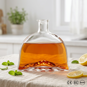 <span class=keywords><strong>Bouteille</strong></span> en verre Super Flint de 750 ml pour spiritueux, avec bouchon en liège, personnalisable avec logo, pour Brandy XO, Whisky, Rhum, Gin, Spiritueux - Vente en gros - Product Image 1