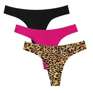 <span class=keywords><strong>Culotte</strong></span> string <span class=keywords><strong>invisible</strong></span> sexy pour femme en imprimé léopard, en spandex/coton respirant, pour adultes - Product Image 4