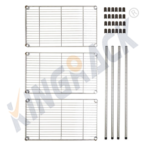 Unidad de estantería de rejilla de alambre de acero al carbono cromado resistente a la oxidación, pies ajustables modernos personalizados, soluciones de almacenamiento para el hogar, alambre - Product Image 6