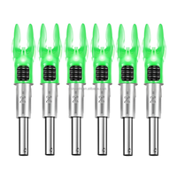 HT 6PCS Embouts de flèches de tir à l'arc LED lumineux avec interrupteur marche/arrêt haute visibilité
