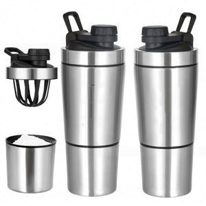 New Design Double <b>Wall</b> Vacuum Insulated Stainless Steel Shaker Bottle Gym Protein Shaker for Fitness and Sports Drinking - Product Image 2
