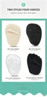 Coussinets de massage pour l'avant-pied, anti-douleur, antidérapants, absorbants les chocs, en silicone écologique et velours, pour talons hauts et douleurs aux pieds