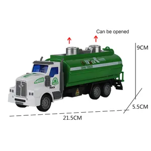 Tank truck city sanitation department garbage trucks sanitation vehicles toys Pull back Diecast car for children gift