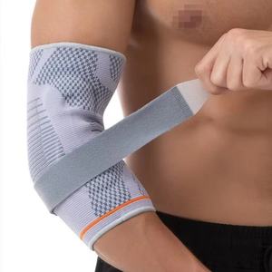 Attelle de coude ergonomique élastique antidérapante avec sangle amovible et silicone bilatéral pour entorse des ligaments – Fournisseur OEM, logo personnalisé - Product Image 1