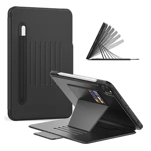 Housse de tablette magnétique mince pour iPad Air 4 Pro 11 pouces avec porte-crayon