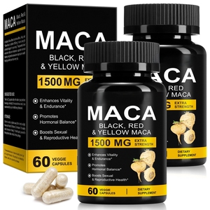Zwarte Maca Wortel Capsules voor Mannelijke Vitaliteit en Energie Kruidensupplement OEM Private Label - Product Image 6
