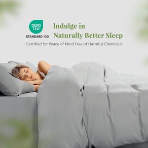 Set di 3 Federe Rinfrescanti per Letto <span class=keywords><strong>Matrimoniale</strong></span> Grande, 100% Fibra di Bambù, <span class=keywords><strong>Copripiumino</strong></span> Adesivo Liscio come <span class=keywords><strong>Seta</strong></span>, Morbido e Traspirante con Cerniera per la Casa - Product Image 2