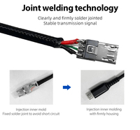Kabel Data USB mikro ponsel 2.4A Cast pengisi daya sinkronisasi Data V8 kabel USB untuk ponsel ponsel pintar Android